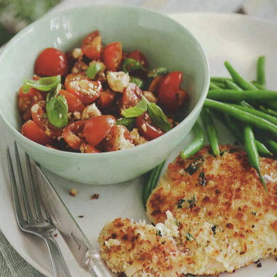 kme schweineschnitzelchen tomatensalat bohnen aus soisstitalien05 2023